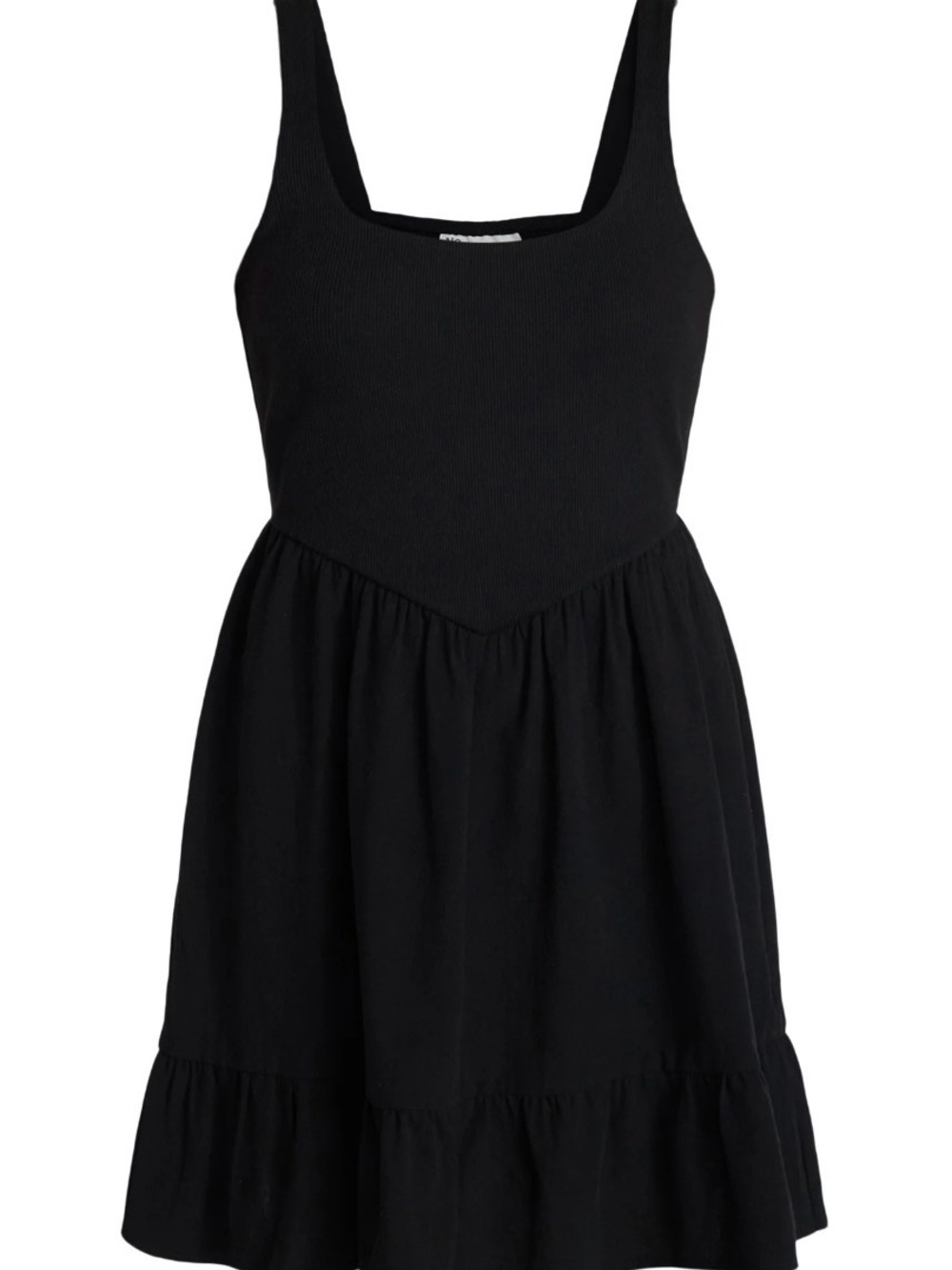 Black Scoop Neck Tank Mini Dress